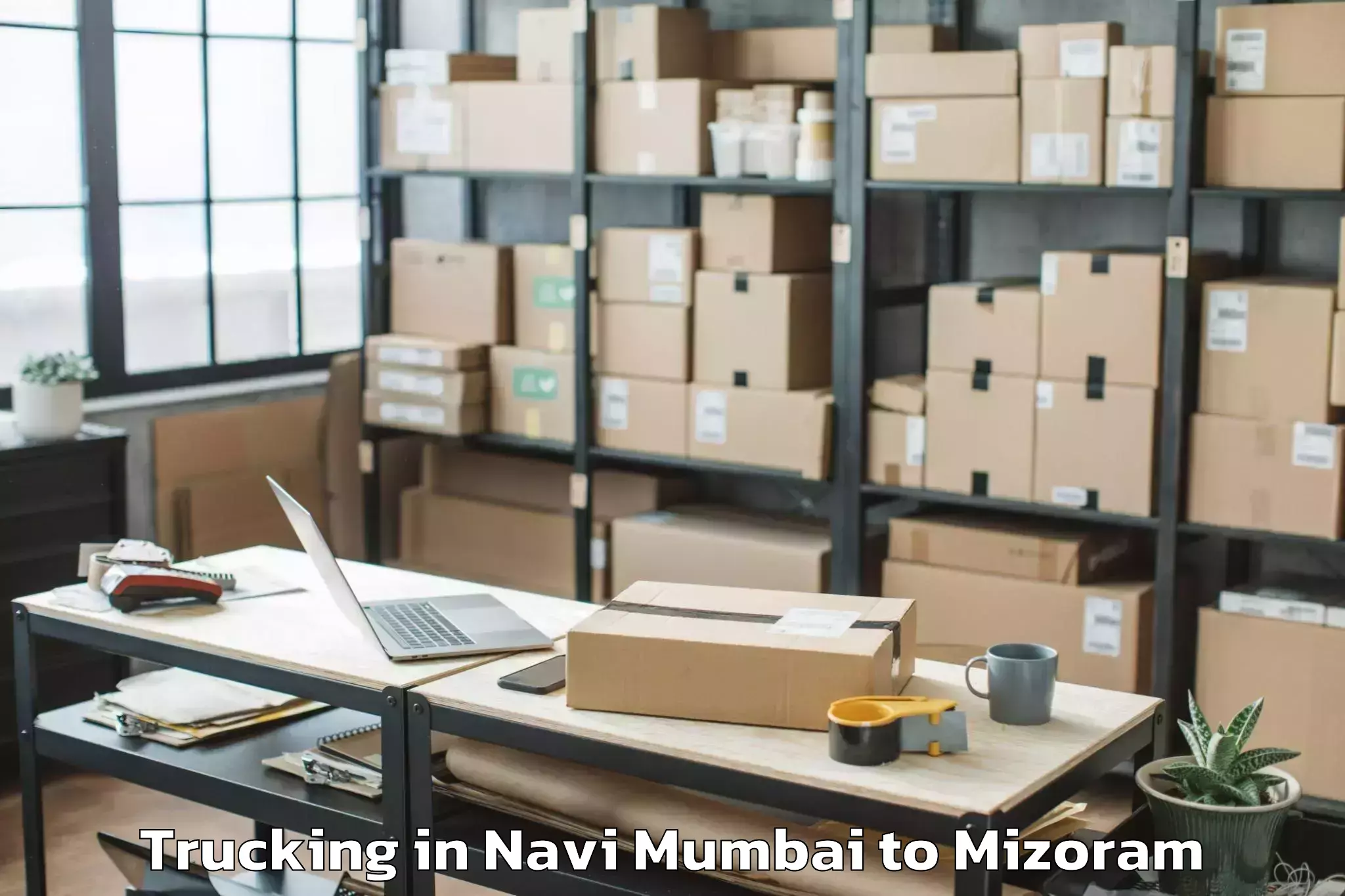 Book Navi Mumbai to Mizoram University Aizawl Trucking